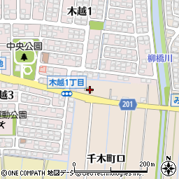 ファミリーマート金沢木越店周辺の地図