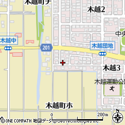 石川県金沢市木越3丁目172周辺の地図