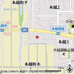 石川県金沢市木越3丁目166周辺の地図