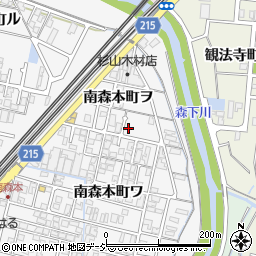 石川県金沢市南森本町ヲ64-2周辺の地図