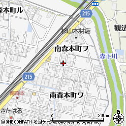 石川県金沢市南森本町ヲ61-2周辺の地図