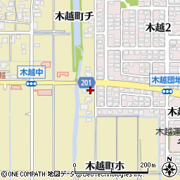 石川県金沢市木越町ホ65周辺の地図