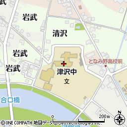 小矢部市立津沢中学校周辺の地図