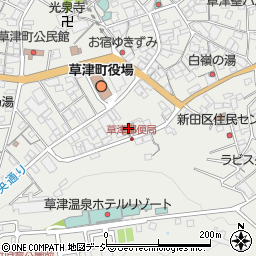 草津郵便局周辺の地図
