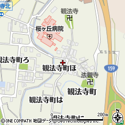 石川県金沢市観法寺町ほ周辺の地図