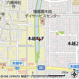 石川県金沢市木越町チ周辺の地図