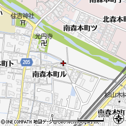 石川県金沢市南森本町周辺の地図