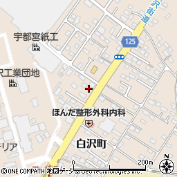 栃木県宇都宮市白沢町580-3周辺の地図