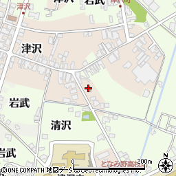 小矢部警察署津沢駐在所周辺の地図