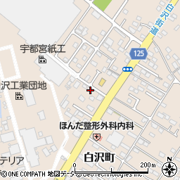 栃木県宇都宮市白沢町580-5周辺の地図