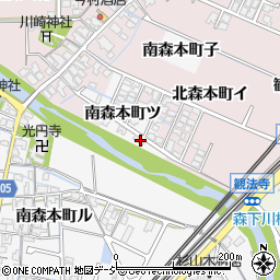 石川県金沢市南森本町ツ20周辺の地図