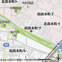 石川県金沢市南森本町ツ27周辺の地図