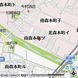 石川県金沢市南森本町ツ7-4周辺の地図