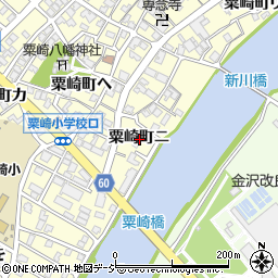 石川県金沢市粟崎町ニ周辺の地図