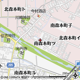 石川県金沢市南森本町ツ5周辺の地図