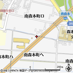 石川県金沢市南森本町ヘ周辺の地図