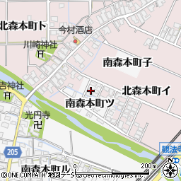 石川県金沢市南森本町ツ2周辺の地図