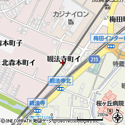 石川県金沢市観法寺町イ周辺の地図