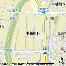 石川県金沢市木越町レ周辺の地図