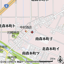 石川県金沢市北森本町ル周辺の地図