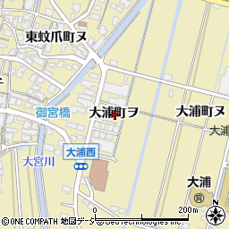 石川県金沢市大浦町ヲ周辺の地図