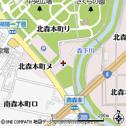 石川県金沢市北森本町リ周辺の地図