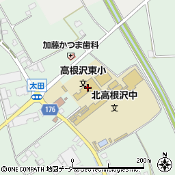 高根沢町立　東小学校学童クラブ周辺の地図