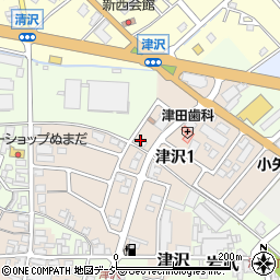 北日本新聞　小矢部津沢販売店周辺の地図