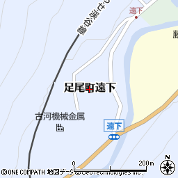 栃木県日光市足尾町遠下周辺の地図