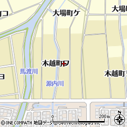 石川県金沢市木越町ワ周辺の地図