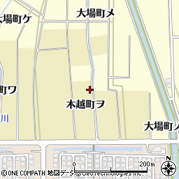 石川県金沢市木越町ヲ周辺の地図