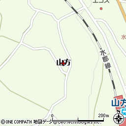 茨城県常陸大宮市山方周辺の地図