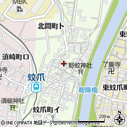 石川県金沢市蚊爪町（ロ）周辺の地図