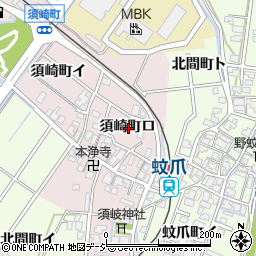 石川県金沢市須崎町ロ周辺の地図