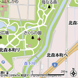 石川県金沢市北森本町チ周辺の地図