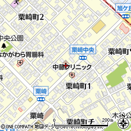 粟崎郵便局周辺の地図