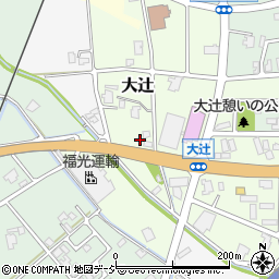 富山県砺波市大辻周辺の地図