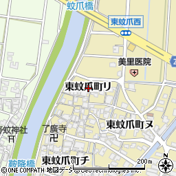 石川県金沢市東蚊爪町リ周辺の地図