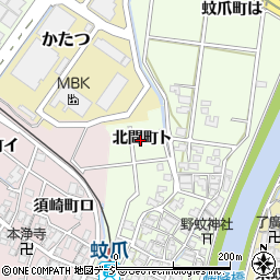 石川県金沢市北間町ト周辺の地図