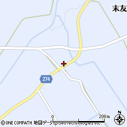 富山県小矢部市末友328周辺の地図