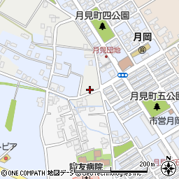 富山県富山市月岡町周辺の地図