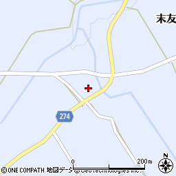富山県小矢部市末友330周辺の地図