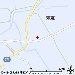 富山県小矢部市末友363周辺の地図