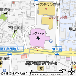 長野市若里多目的スポーツアリーナ（ビッグハット）周辺の地図