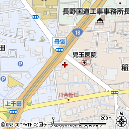 長野県長野市稲葉629-1周辺の地図
