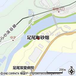 栃木県日光市足尾町砂畑周辺の地図