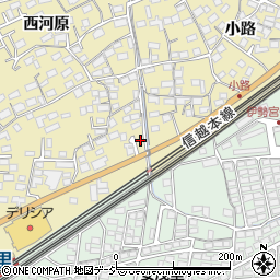 長野県長野市安茂里1493-5周辺の地図