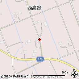 栃木県塩谷郡高根沢町西高谷周辺の地図