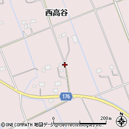 栃木県高根沢町（塩谷郡）西高谷周辺の地図