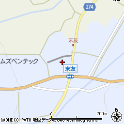 富山県小矢部市末友25周辺の地図